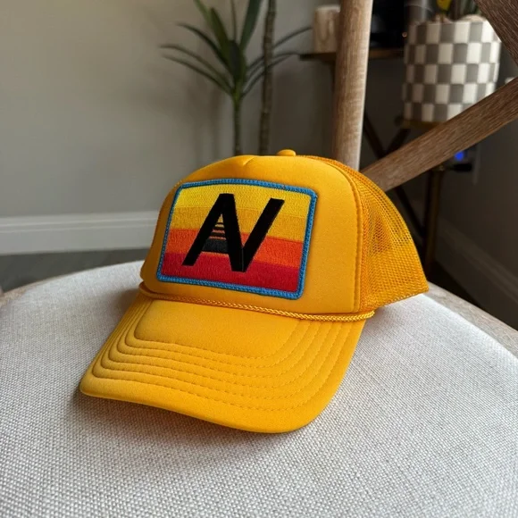 Aviator Nation Trucker Hat with Rainbow Mountain and Waves Patch RARE!!! NWOT s-l1200.jpg main image 2